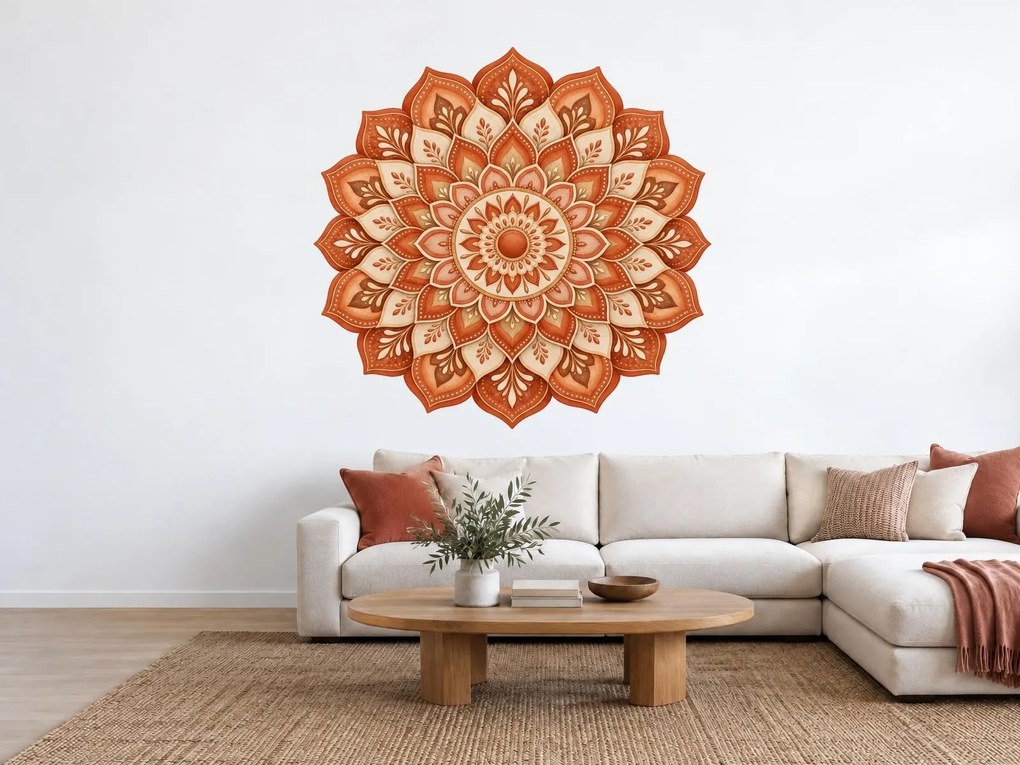 Terakotová mandala arch 46 x 45 cm