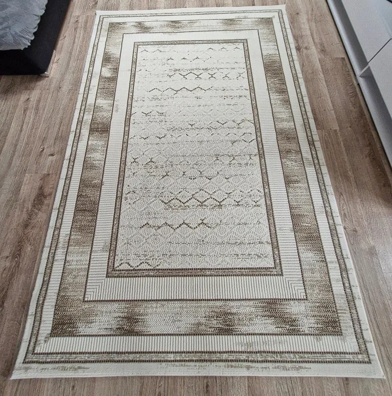 HU Béžový moderný koberec Glamour 31352-Vizion Rozmer: 240x330 cm