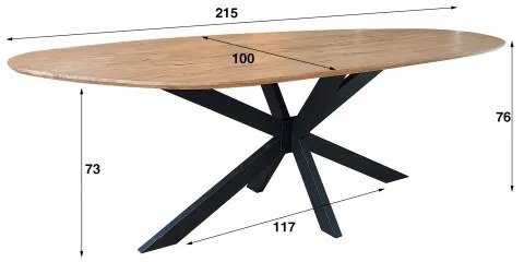 Jedálenský stôl 29-62 215x100cm Shaped Masív drevo Acacia Jedálenský stôl 29-62 215x100cm Shaped Masív drevo Acacia - Komfort-nábytok