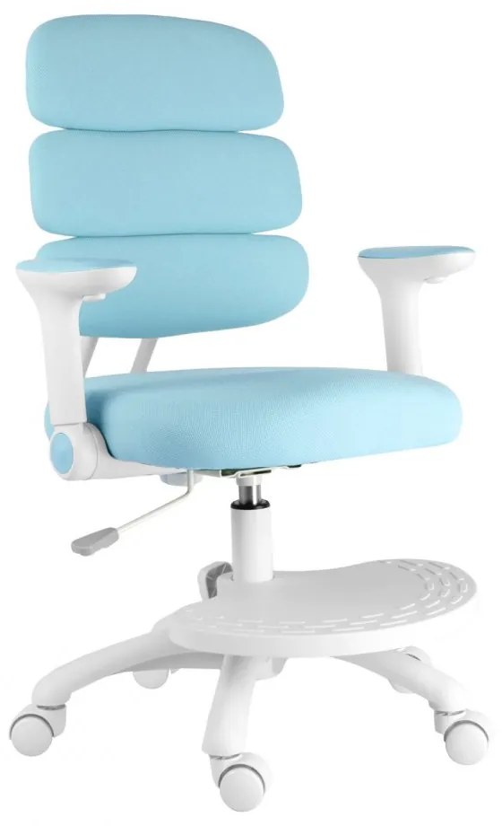 Detská rastúca stolička Neoseat KIDDY THREE — látka, prateľný poťah, modrá