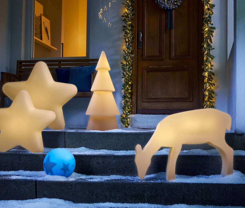 Vonkajšie solárne svietidlo v tvare hviezdy, S