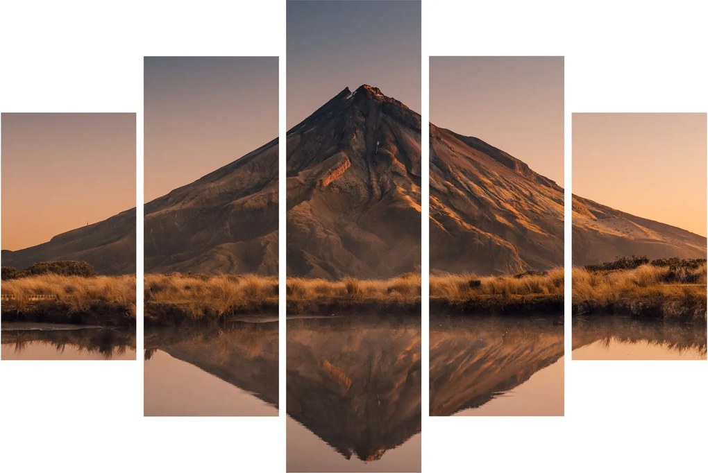 Obraz odrazu hory Taranaki, Nový Zéland (150x105 cm)