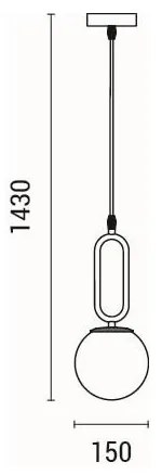Luster na lanku 1xE27/40W/230V mosadz