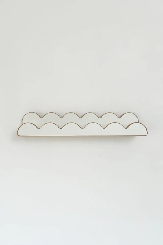 Závesná polica 4v1 s nastaviteľným volánom Prírodná