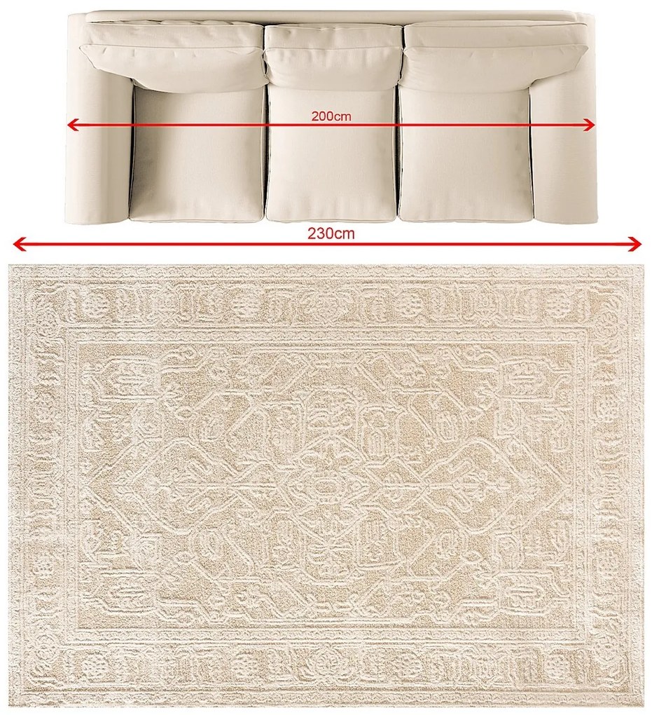 Koberec Tesoro ivory 160x230 cm