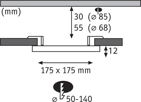 Paulmann 93059 - LED/13W IP44 stmievateľné kúpeľňové podhľadové svietidlo AREO 230V