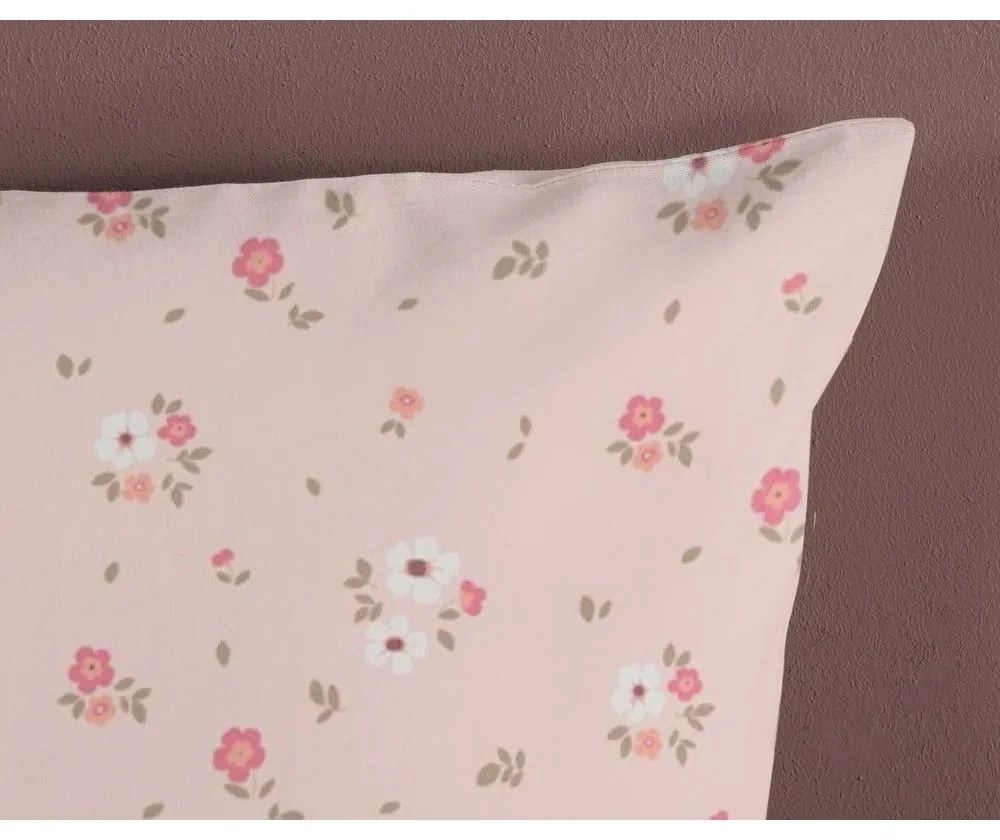 Ružové/hnedé bavlnené detské obliečky na jednolôžko 140x200 cm Avera – Good Morning