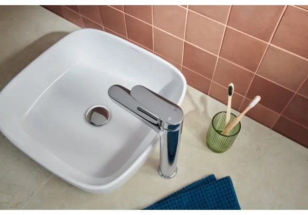 KFA Armatura 5552-712-00- Umývadlová batéria + výpust OTAVA 30,2 cm lesklý chróm