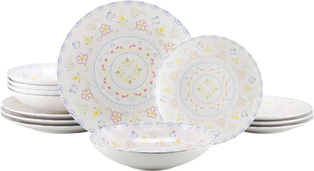 XXXLutz JEDÁLENSKÝ SERVIS Primavera Pastell 12-dielne Creatable - Online Only bytové doplnky - 007768070701