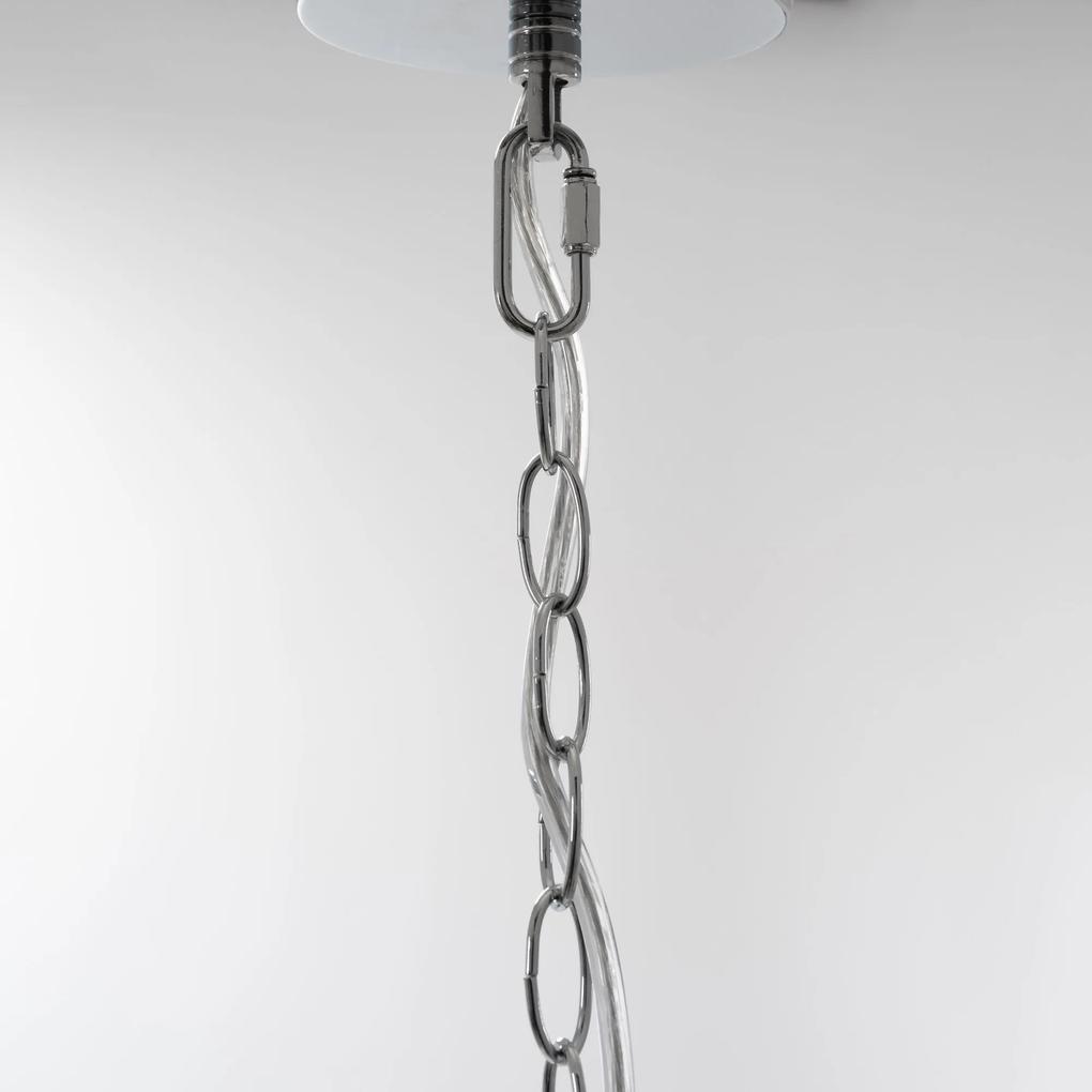 Toolight - Krištáľová závesná lampa 3xE14 40W APP210-3CPR, strieborná, OSW-07500