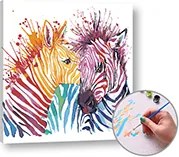 Maľovanie podľa čísel ZAMILOVANÉ ZEBRY