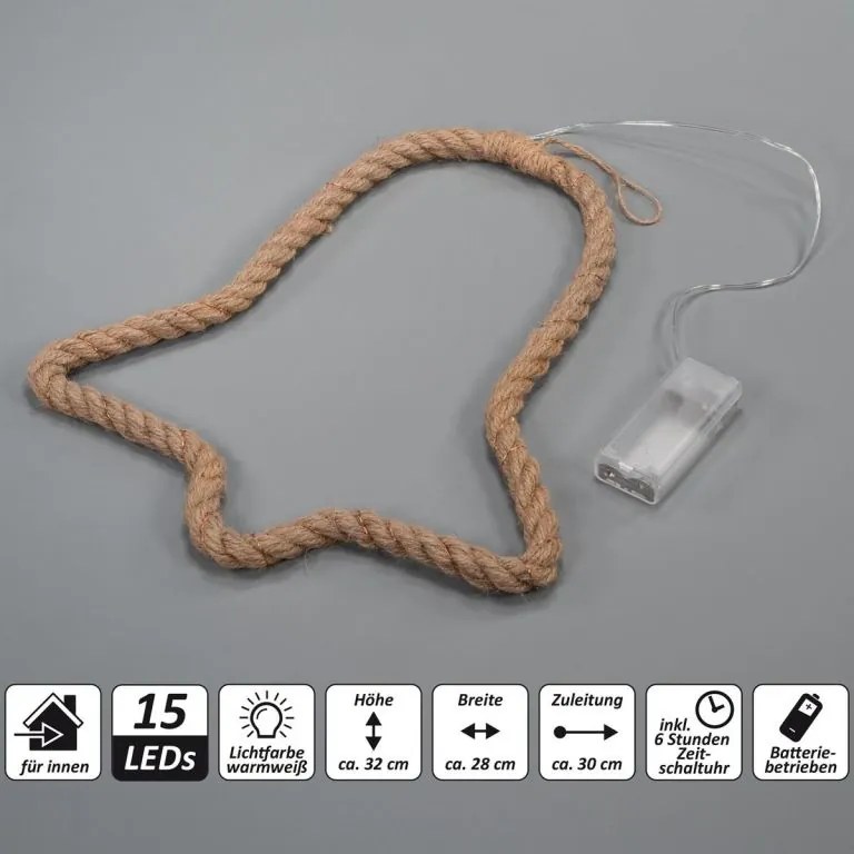 Nexos 86217 Sada vianočných dekorácií 45 LED, teplá biela, 3 ks