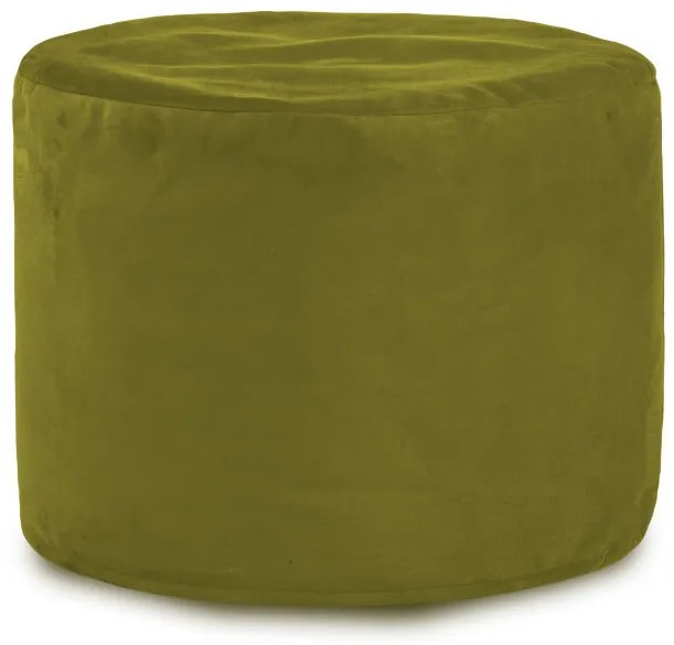 Plyšová taburetka Cilindro zelená