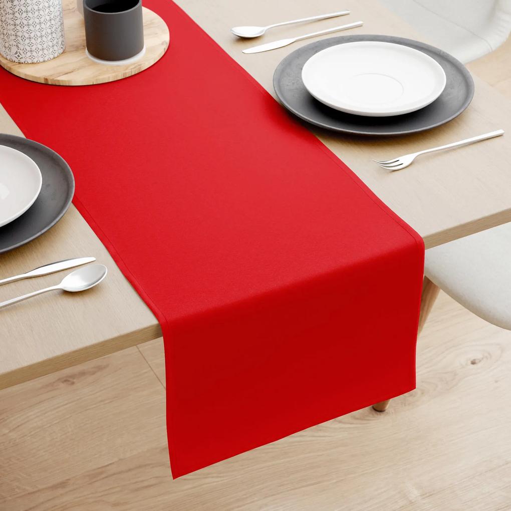 Goldea behúň na stôl 100% bavlnené plátno - červený 20x120 cm