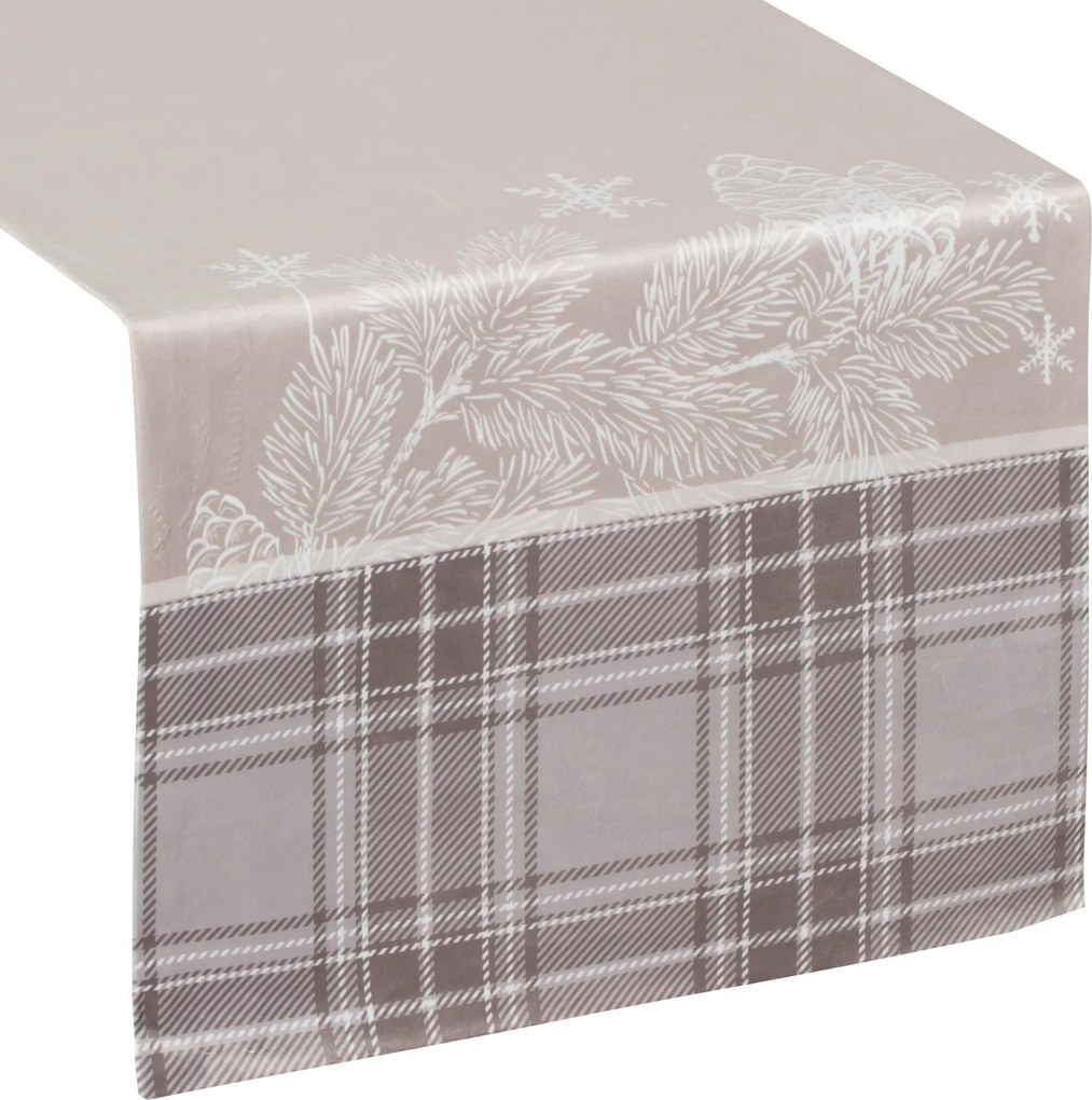 VIANOČNÝ BEHÚŇ NA STÔL HOLLY 40X140 CM VZOROVANÁ