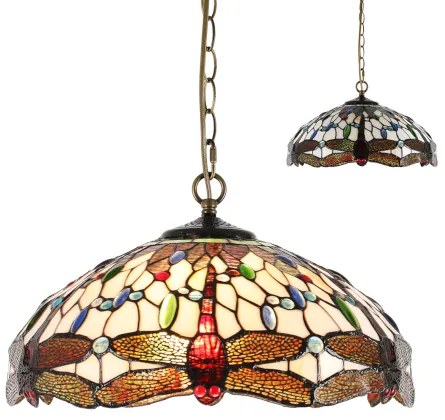 Luster PESTRÁ VÁŽKA Tiffany Prezent 1708 vzor 22