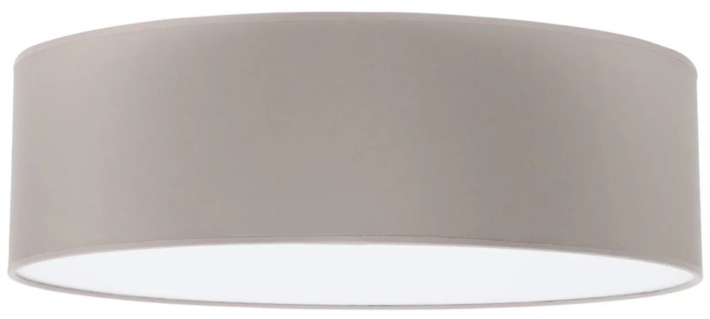 Stropné svietidlo Gaja, 1x béžové textilné tienidlo, (biele plexisklo), (fi 50cm)