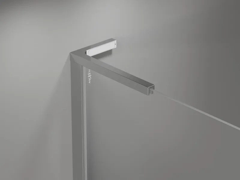 Mexen, Mexen Mist L Duo výklopný sprchový kút 120 x 120 cm, priehľadný, chróm - 8A4L-120-120-01-00