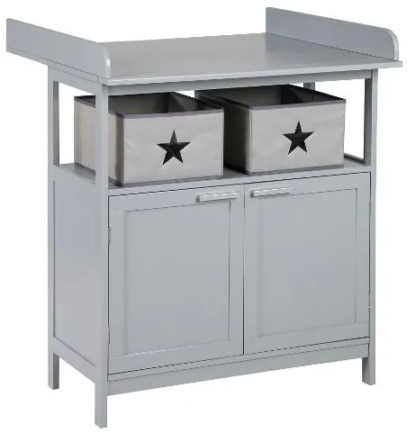 roba Prebaľovacia komoda Hamburg (2 dvere, hnedosivá) (100397090)