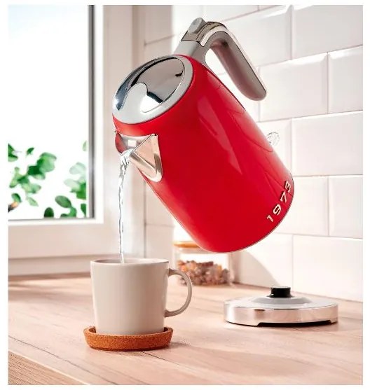 Silvercrest®  Rýchlovarná kanvica + Hriankovač Retro 1973, červená  (800010784)