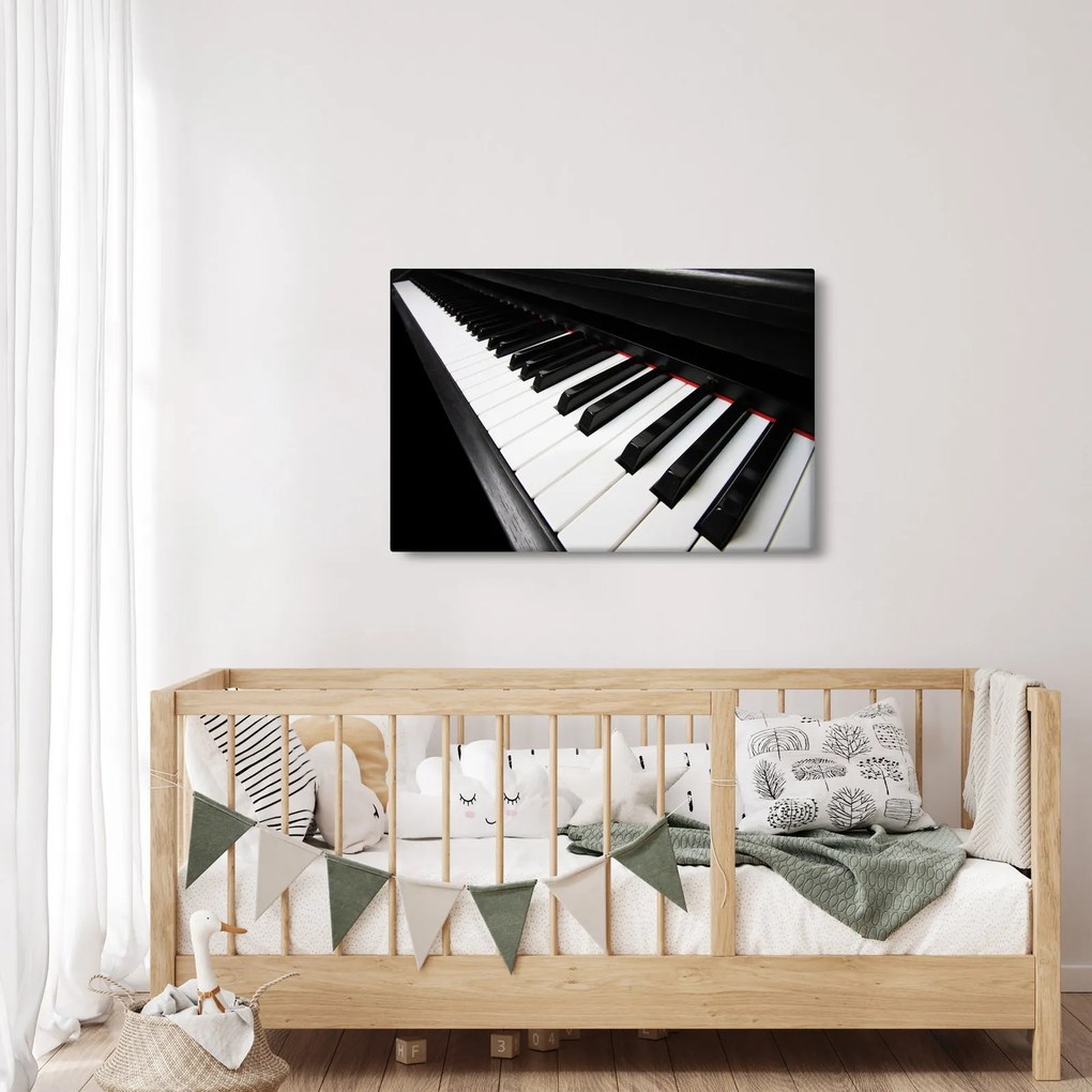 Obraz klávesov piána (90x60 cm)