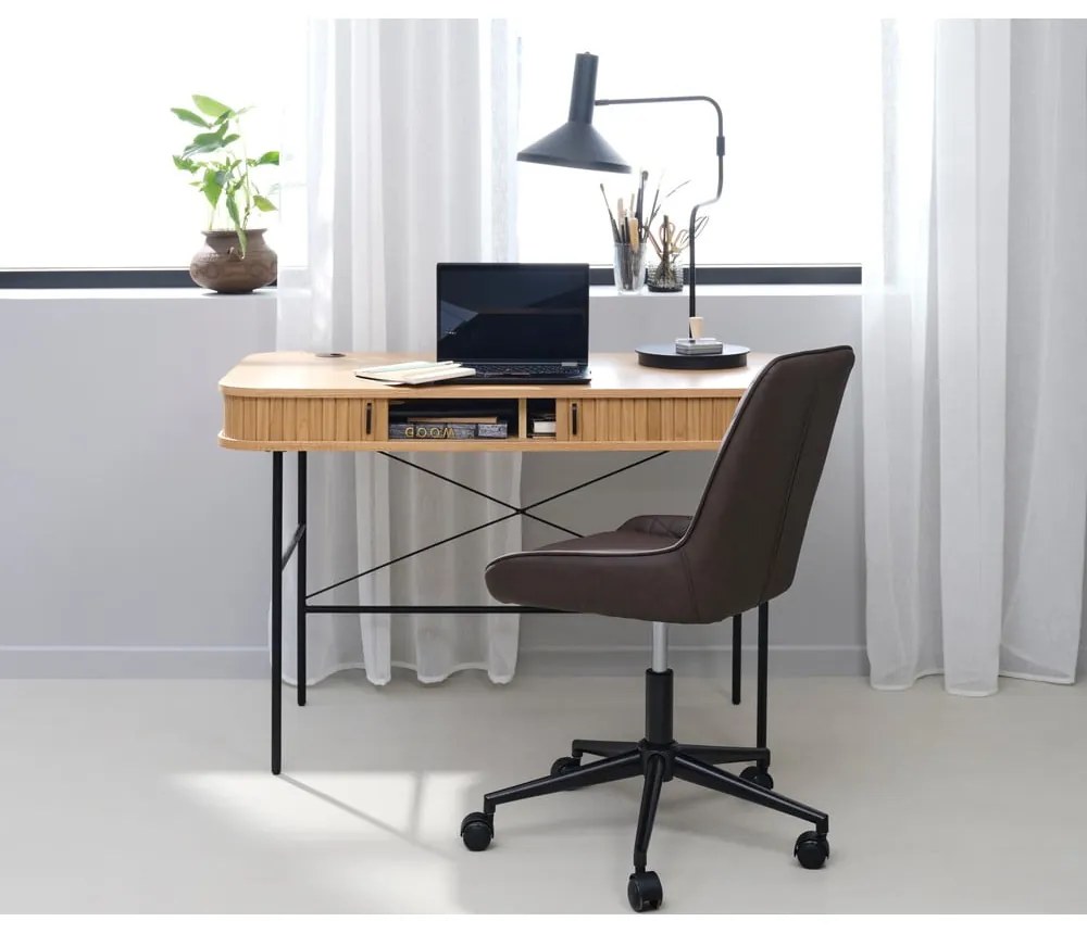 Pracovný stôl v dekore duba 60x120 cm Nola – Unique Furniture