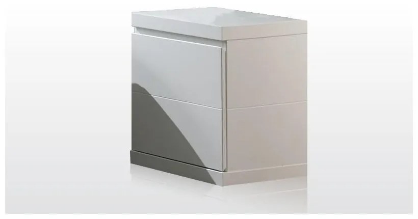 Biely nočný stolík Vipack Lara White, šírka 44 cm