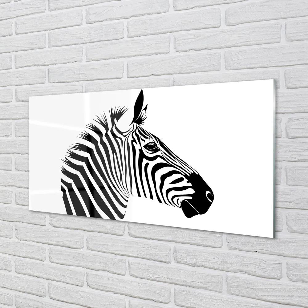 Obraz na akrylátovom skle Ilustrácie zebra 125x50 cm