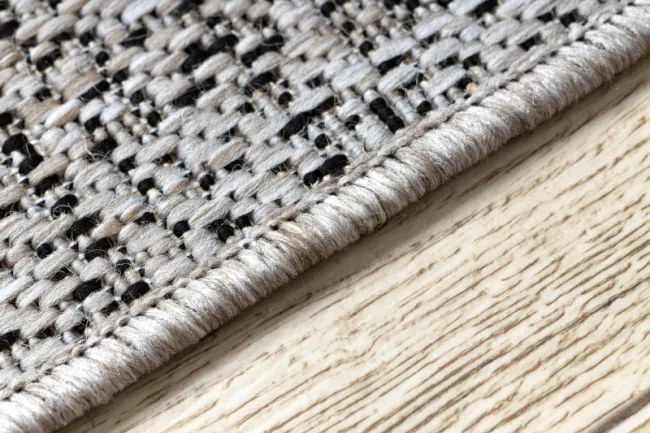 Behúň SIZAL FLOORLUX vzor 20389 strieborný / čierny