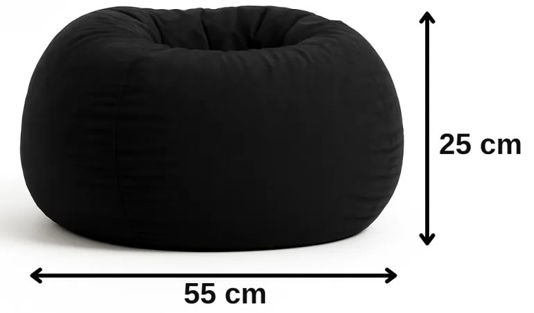 Sedací vak leňošník čierny EMI