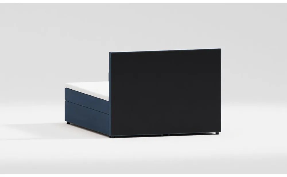 Tmavomodrá boxspring posteľ s úložným priestorom 180x200 cm Flip – Ropez