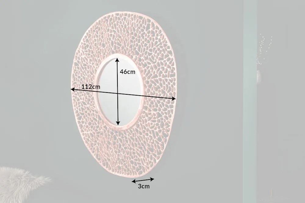 Nástenné zrkadlo Lance L 112 cm medené