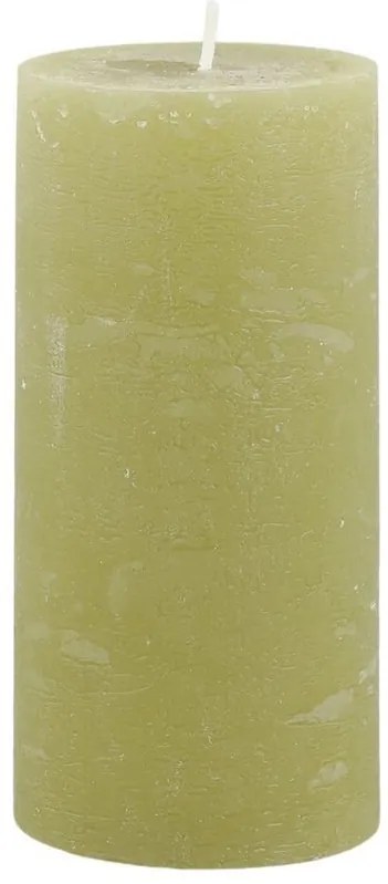 Machová široká sviečka Macon Rustic moss - Ø 7*15cm/ 60h