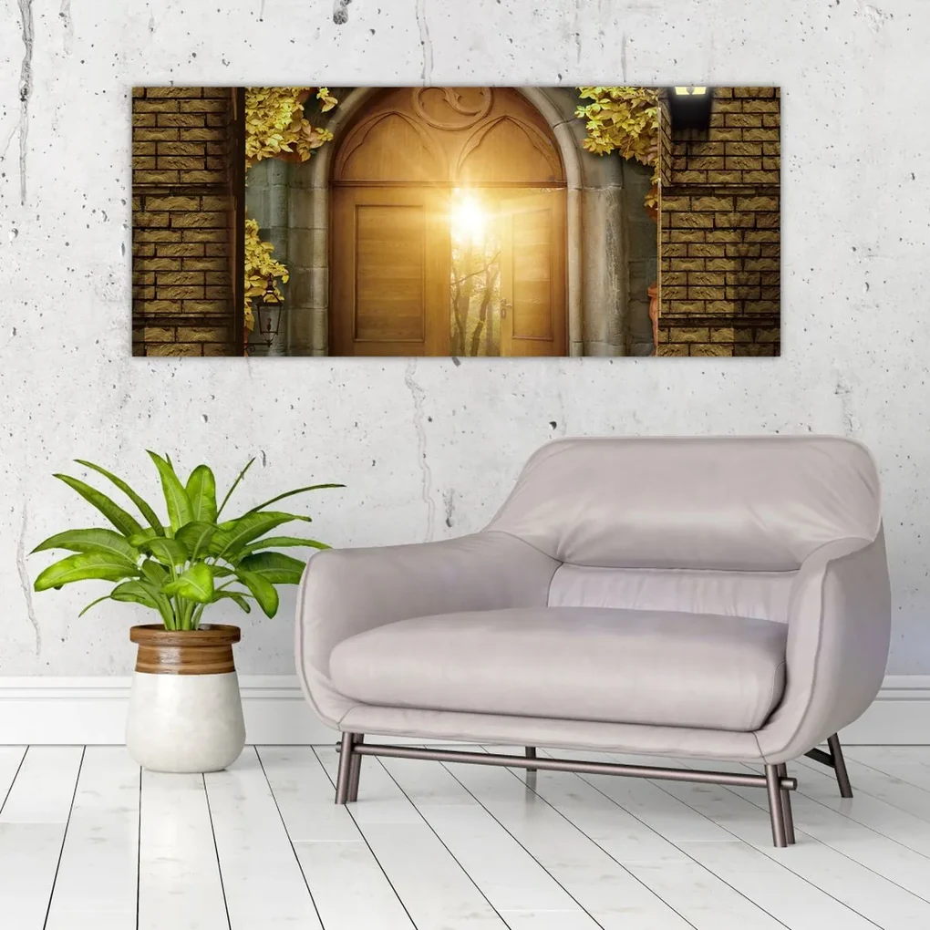 Obraz - Brána v lese (120x50 cm)