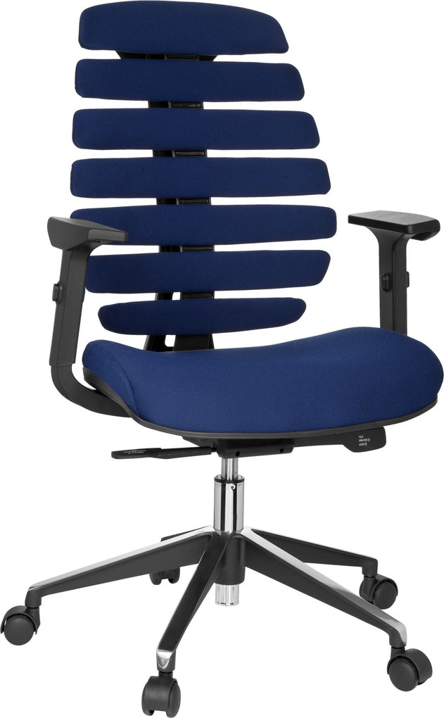 XXXLutz OTOČNÁ STOLIČKA, plochá tkanina, modrá, čierna MID.YOU - Online Only kancelárie - 001918021002
