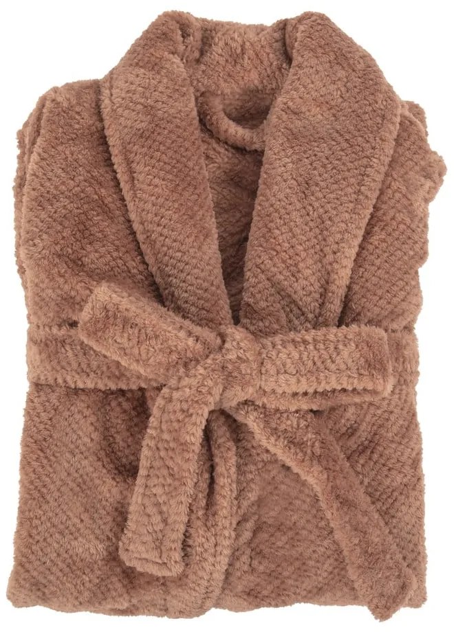 Hnedý župan z mikroplyšu veľkosť S/M Pippa – Tiseco Home Studio