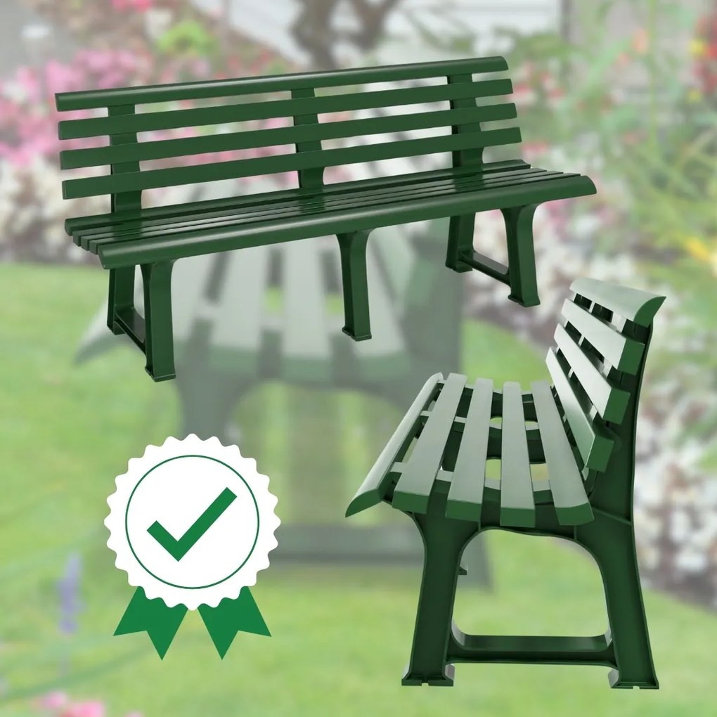 Záhradná lavica ORCHIDEA, 145x49x74cm, zelená I.P.A.E-Progarden
