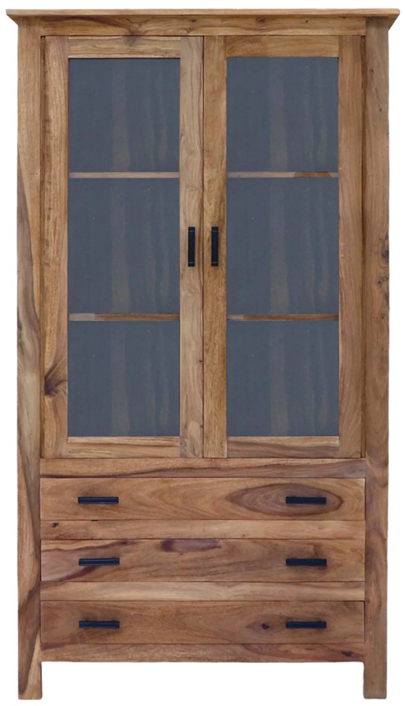 furniture-nabytek.cz - Vitrína masív z dreva palisander 100x45x180