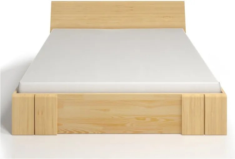 Dvojlôžková posteľ z borovicového dreva so zásuvkou SKANDICA Vestre Maxi, 140 × 200 cm