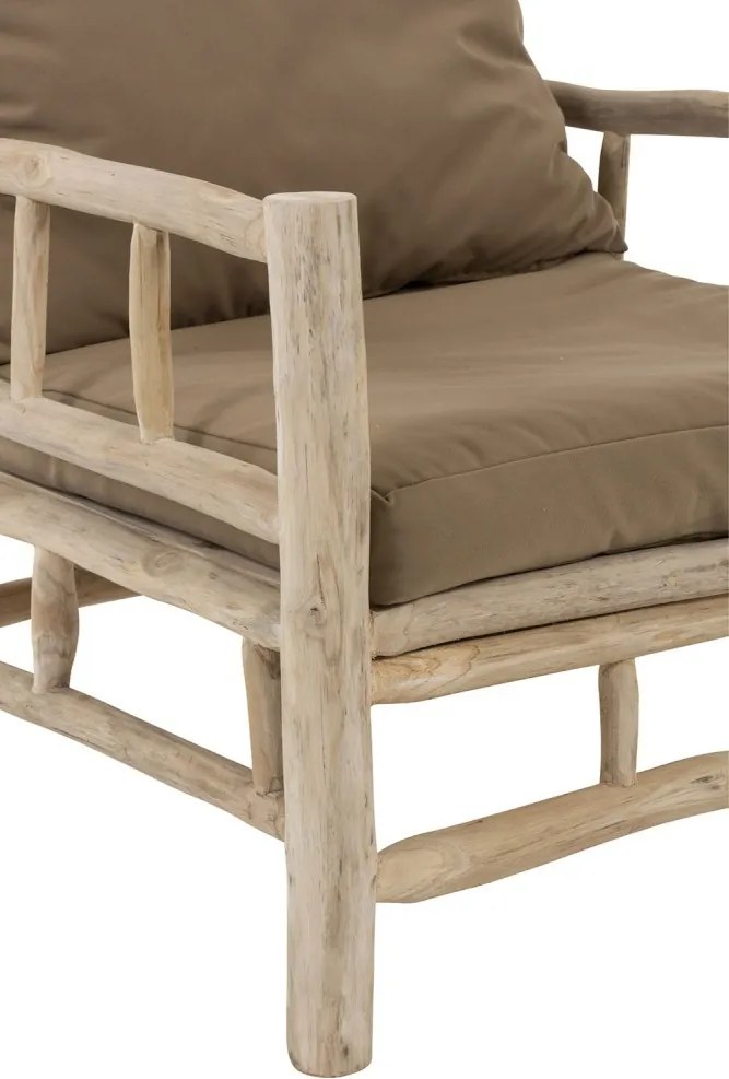 Drevené kreslo Teak - 75 * 90 * 90 cm