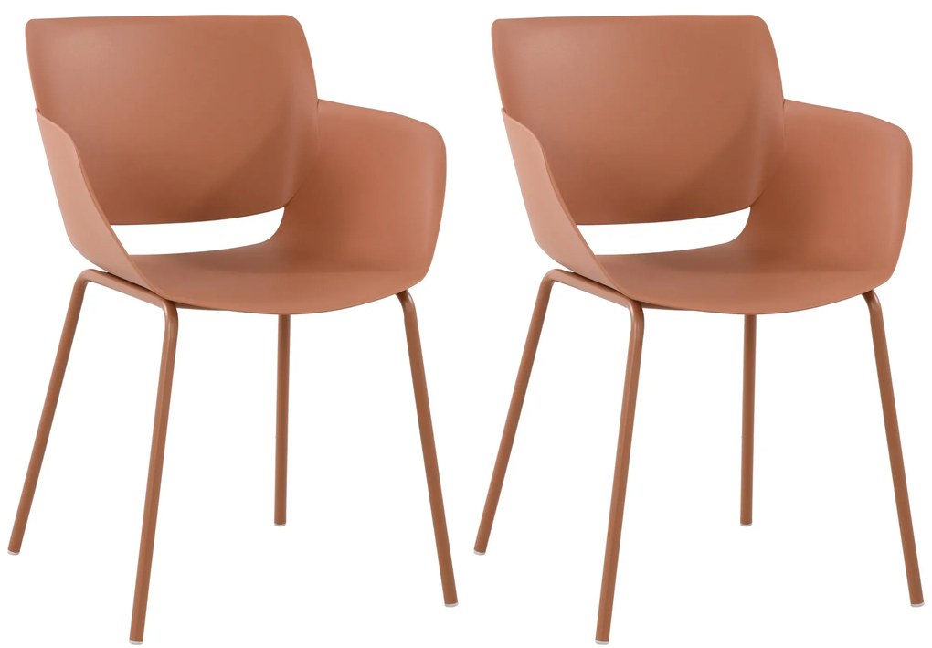 Set 2 stoličiek Alpena - terakota