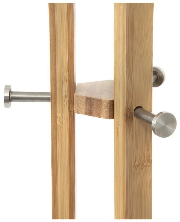 Bambusový vešiak na oblečenie Compactor Bamboo, hnedá