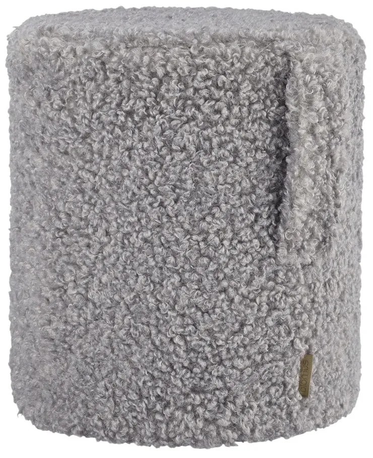 Sivý taburet z textílie buklé Teddy – Blomus