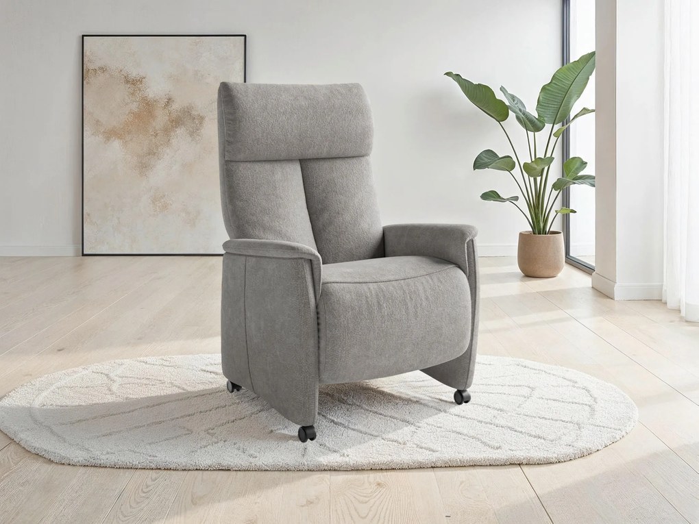XXXLutz RELAXAČNÉ KRESLO, textil, sivá Sit & More - Online Only obývacie izby - 00014403244B