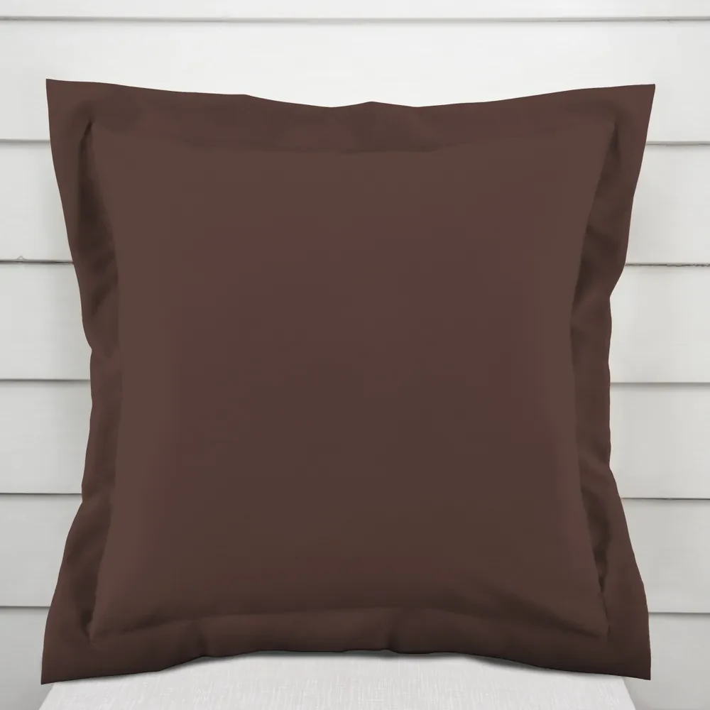 Biante Dekoračná obliečka na vankúš s lemom Rongo RG-015 Tmavo hnedá 50 x 50 cm