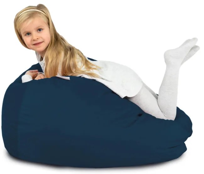 Plyšový sedací vak SAKO tmavomodrý