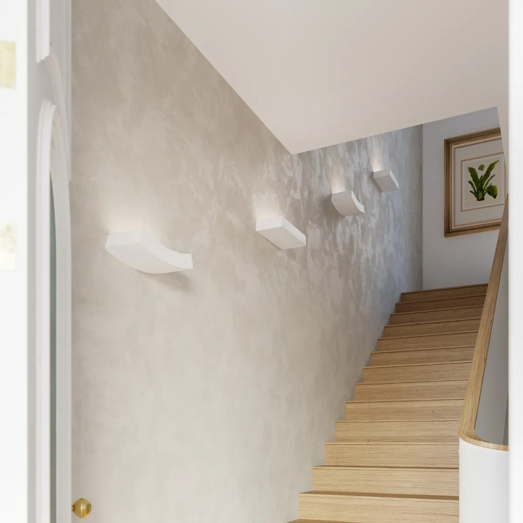 Nástenné svietidlo Taugan, 1x biele keramické tienidlo