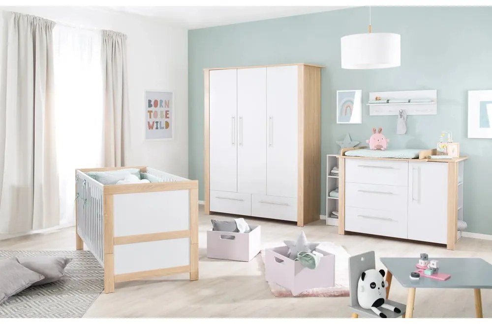 Svetlosivý nástenný detský vešiak Maren 2 – Roba