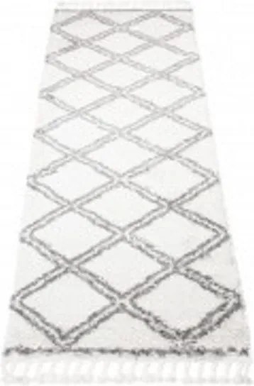 TA Koberec G935A KRÉMOVÁ/TMAVOSIVÁ BOHO Rozmer: 100x300 cm