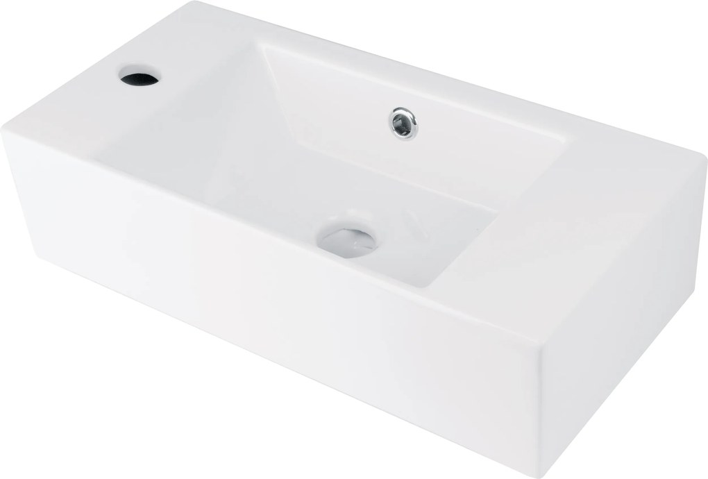 Deante Doskové/závesné umývadlo Hyacint New 50x36 cm, ľavé - CDY 6U2L, keramika